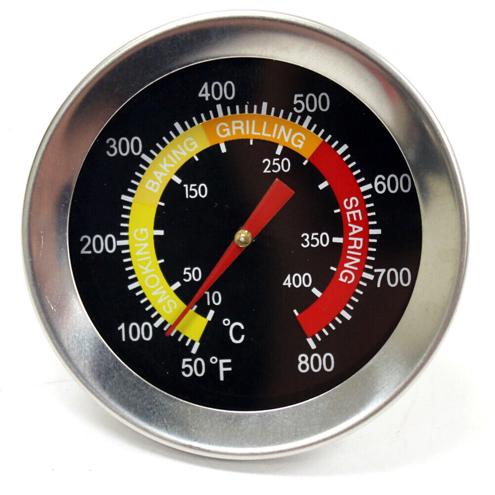 US 1-2Pc 2-3/8" Temperature Thermometer Gauge Barbecue BBQ Grill Smoker Pit