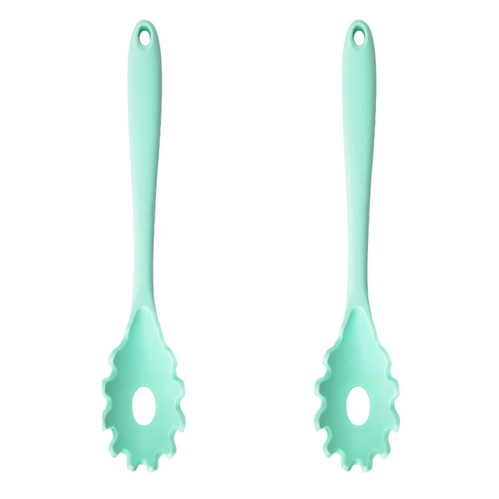 US 1-2 Pack Silicone Pasta Fork Heat Resistant Noodle Spaghetti Server Spoon