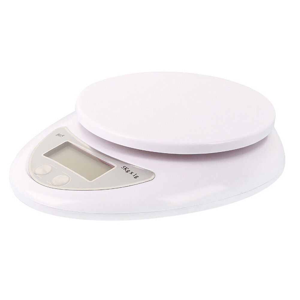 US 5kg/1g Digital LCD Electronic Kitchen Scales Diet Food Compact with Bowl