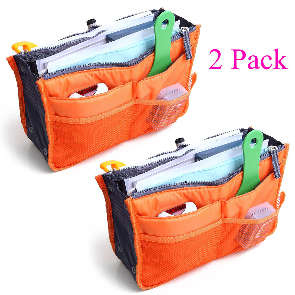 2 Pack Travel Insert Handbag Purse Large Liner Organizer Tidy Bags