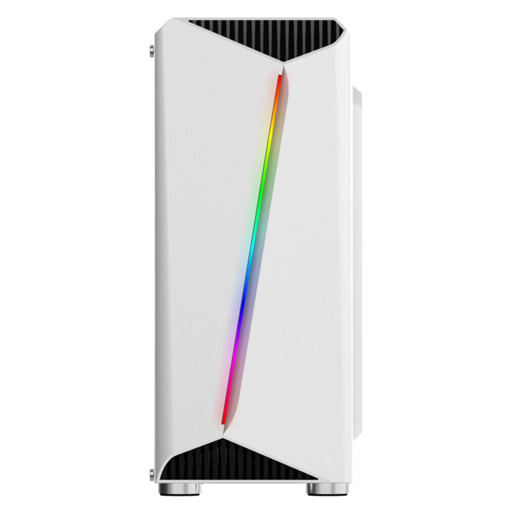 US ATX/MATX/ITX Mid Tower Case Side Panel Black White PC Gaming Computer Case