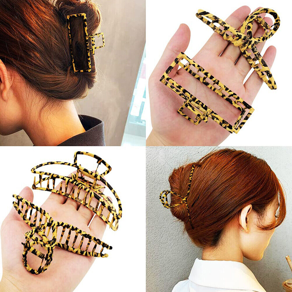 US 5-10 Pack Metal Jumbo Hair Claw Clip Large Strong Hold for Thick Hair Nonslip