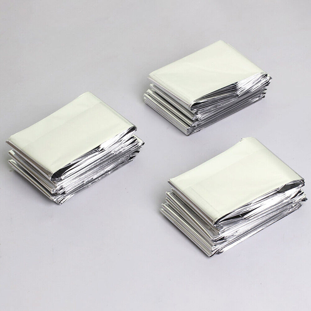 US 15-30 PACK Emergency Solar Blanket Survival Safety Insulating Mylar Thermal