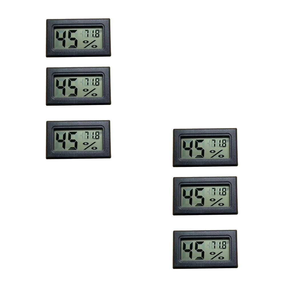 US 3-6 Pack Digital Indoor LCD Temperature Humidity Meter Gauge Thermometer