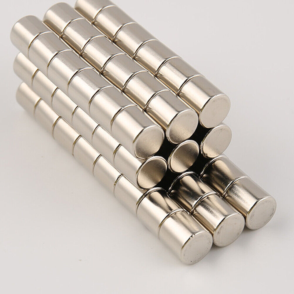 US 30-60Pc 1/4 x 1/4 Inch Strong Neodymium Rare Earth Cylinder Magnets N48