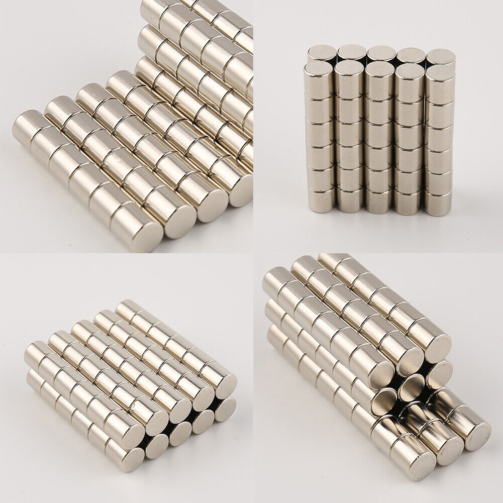 US 30-60Pc 1/4 x 1/4 Inch Strong Neodymium Rare Earth Cylinder Magnets N48