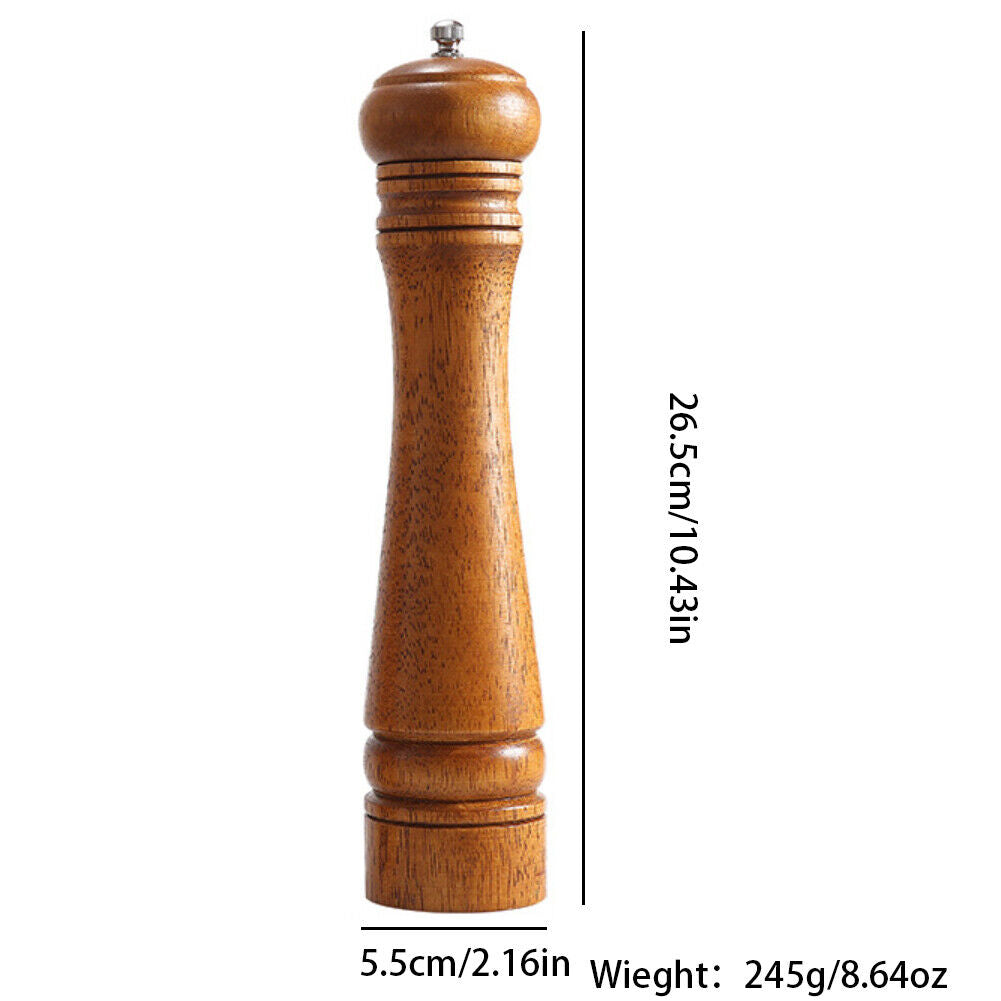 US 1-2 Pc Kitchen Tools Cooking Pepper Grinder Hand Movement Wood Pepper Mill