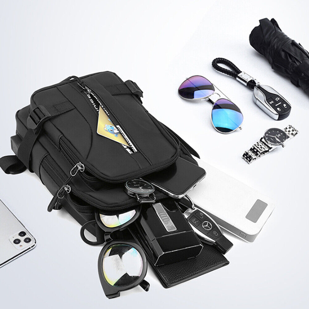 US Waterproof Men Women Sling Bag Chest Fanny Cross Travel Shoulder Backpack