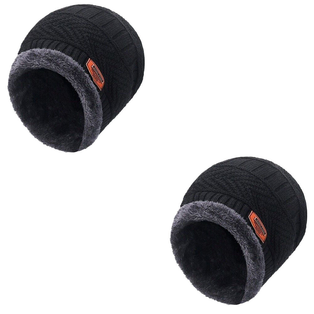 US 2-4 Pack Men Women Winter Baggy Slouchy Knit Warm Beanie Hat Scarf Set Skull