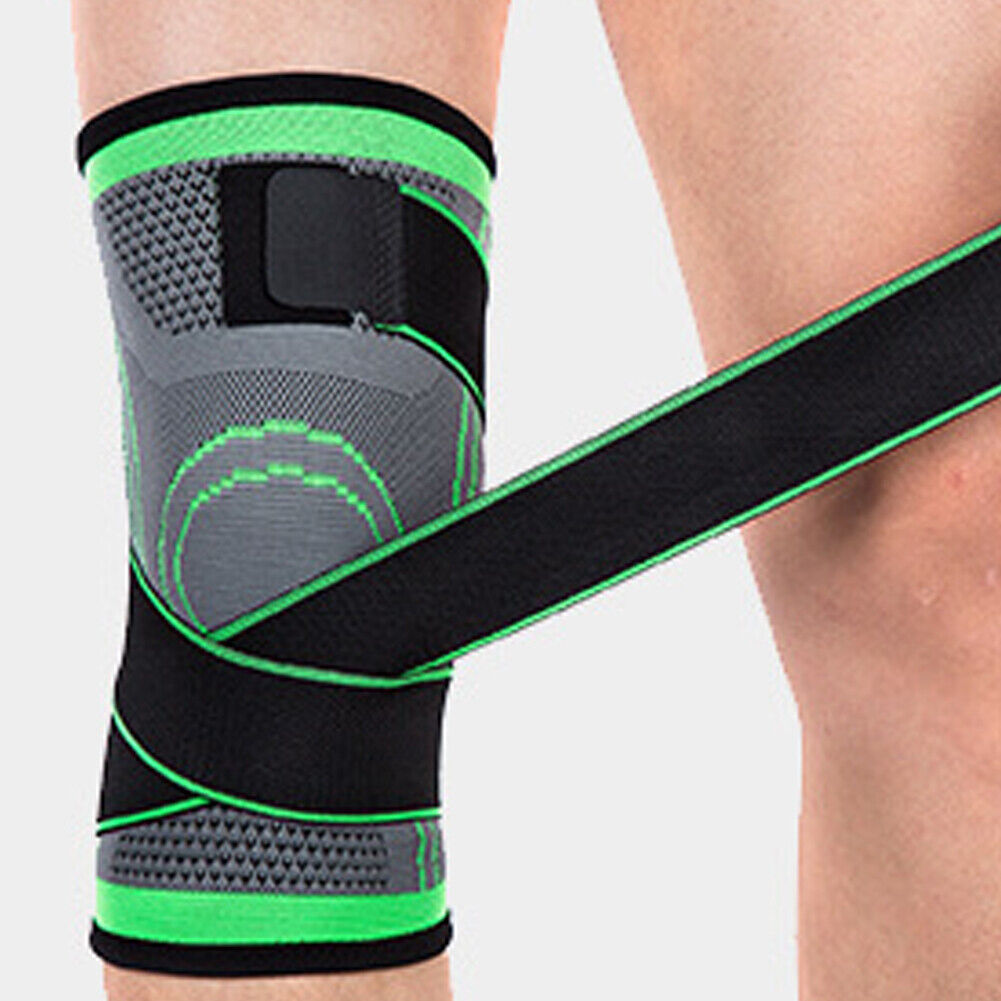 US 1 Pair Knee Sleeve Compression Brace Support Pads Joint Pain Arthritis Wrap
