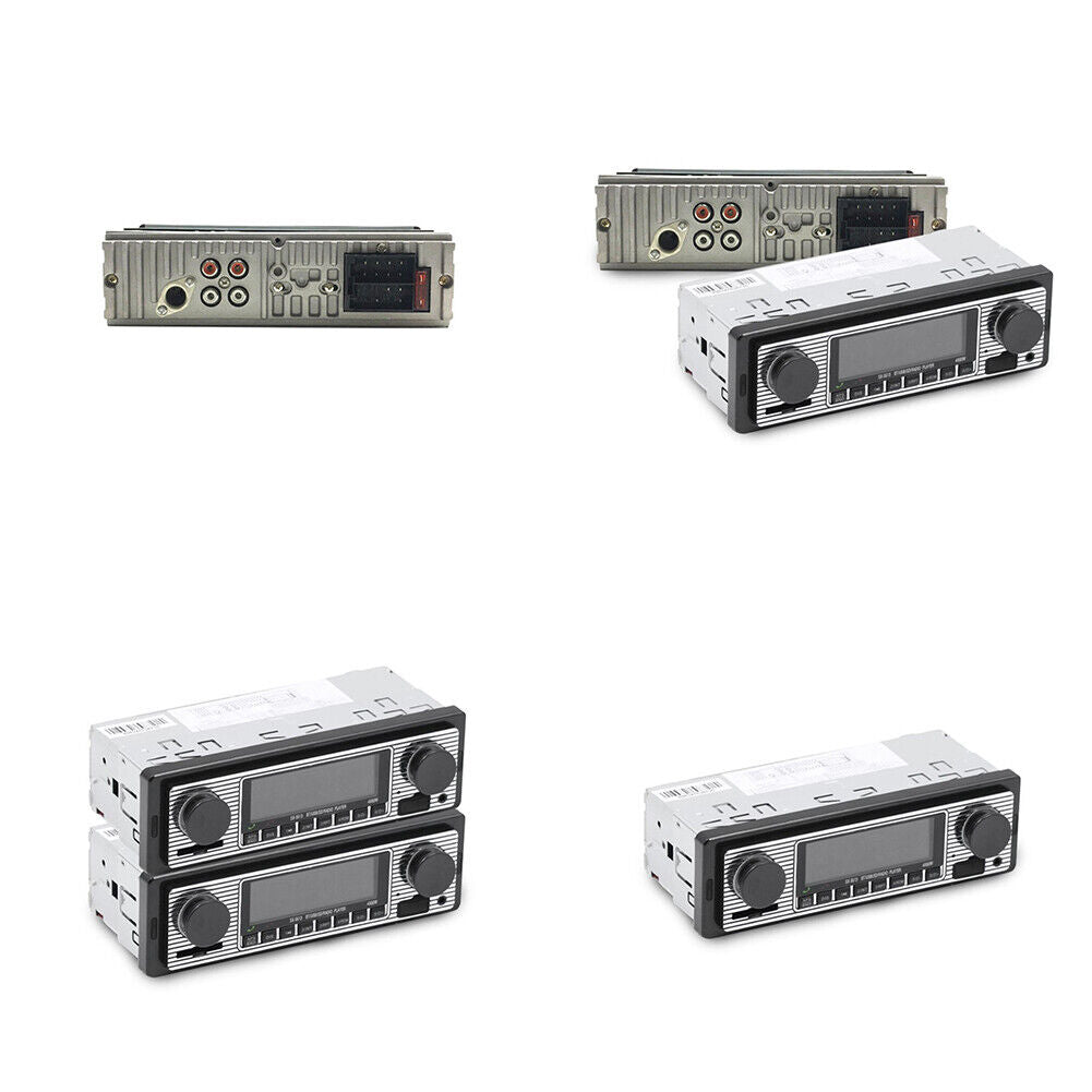 US Bluetooth Vintage Car FM Radio MP3 Player USB Stereo Audio Receiver AUX