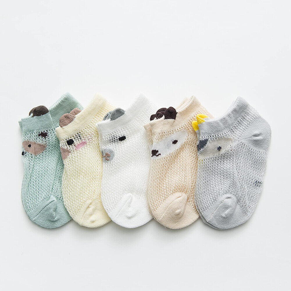 US 10 Pairs Baby Infant Toddler Kid Soft Mesh Sheer Light Anti-Odor Summer Socks