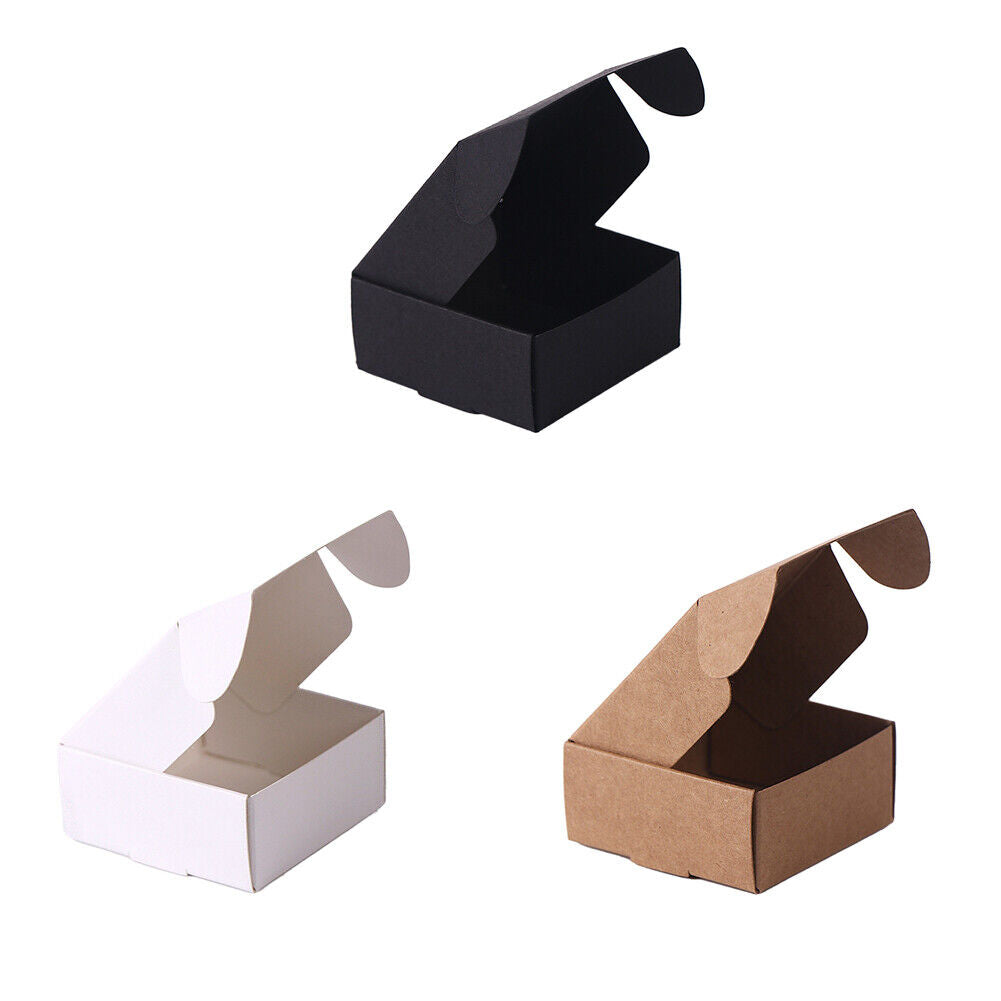US 50-100 Pack Mini Kraft Jewelry Gift Packing Coin Candy Ornaments Favor Boxes