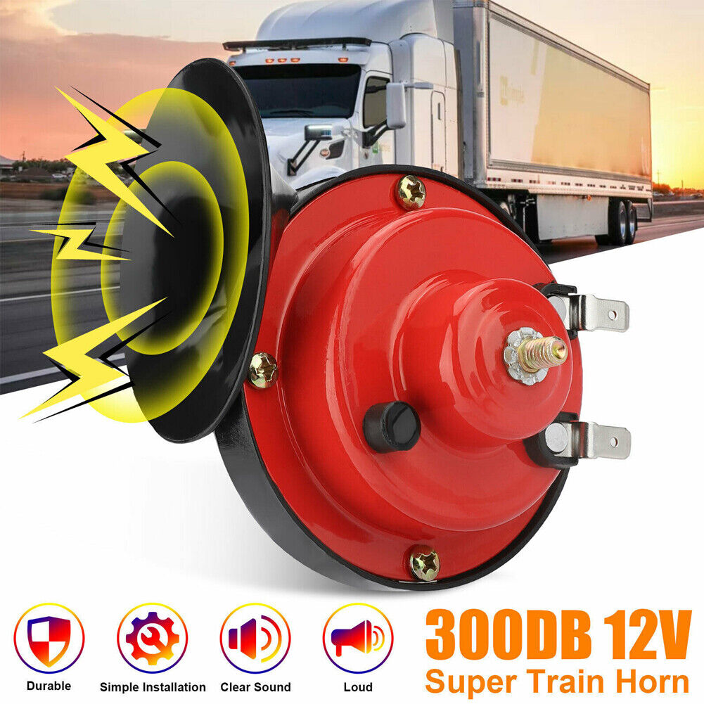 US 2-4Pc 300DB Super Loud Train Horn for Truck Train Boat Car 12V Waterproof Red