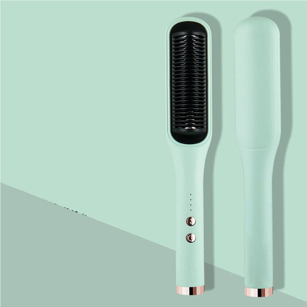 US Hair Straightener Comb Pro Electric Beard Straightening Heat Hot Comb Press