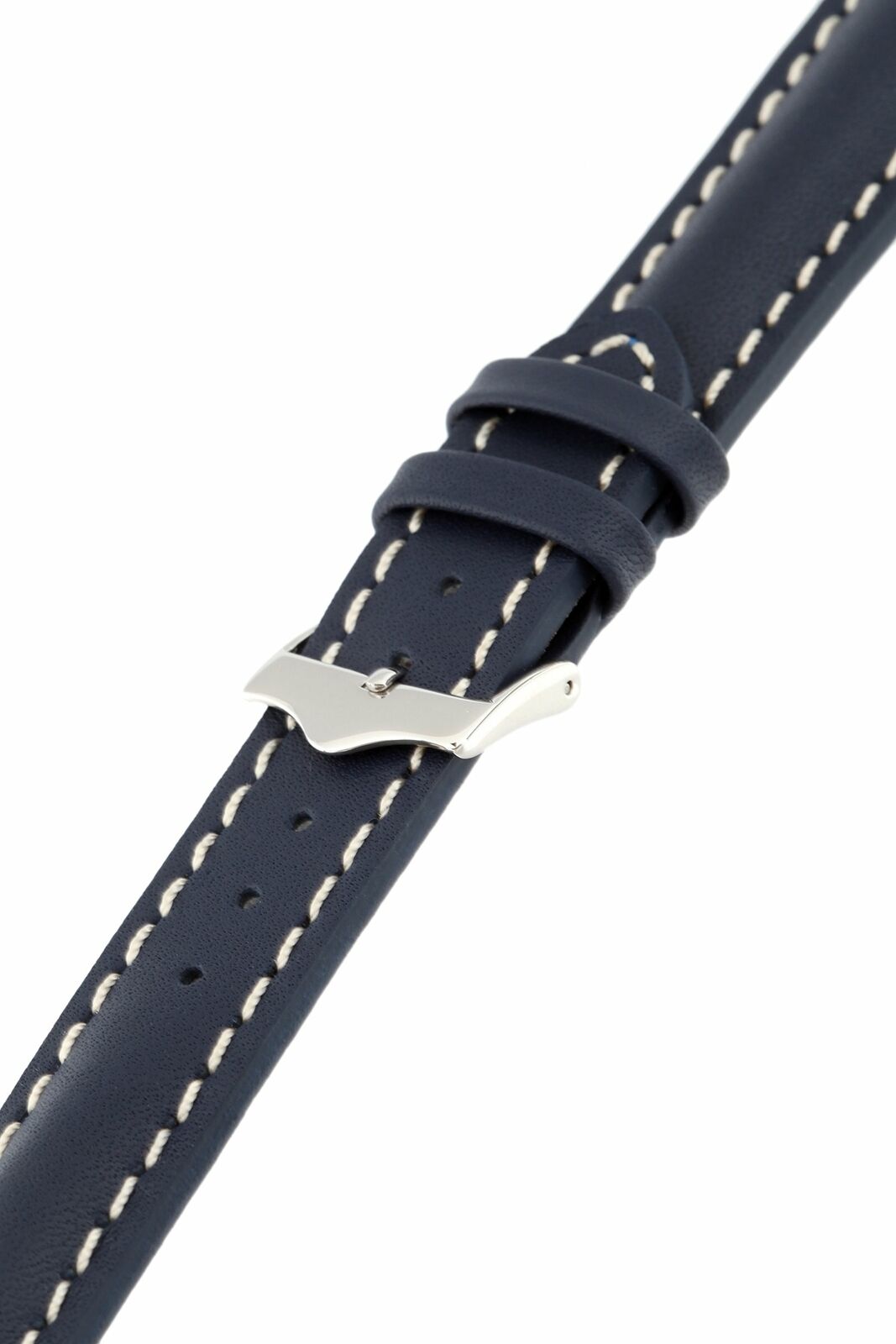 Signature 20 mm watch band Replacement watch strap Genuine Leather Silver buckle