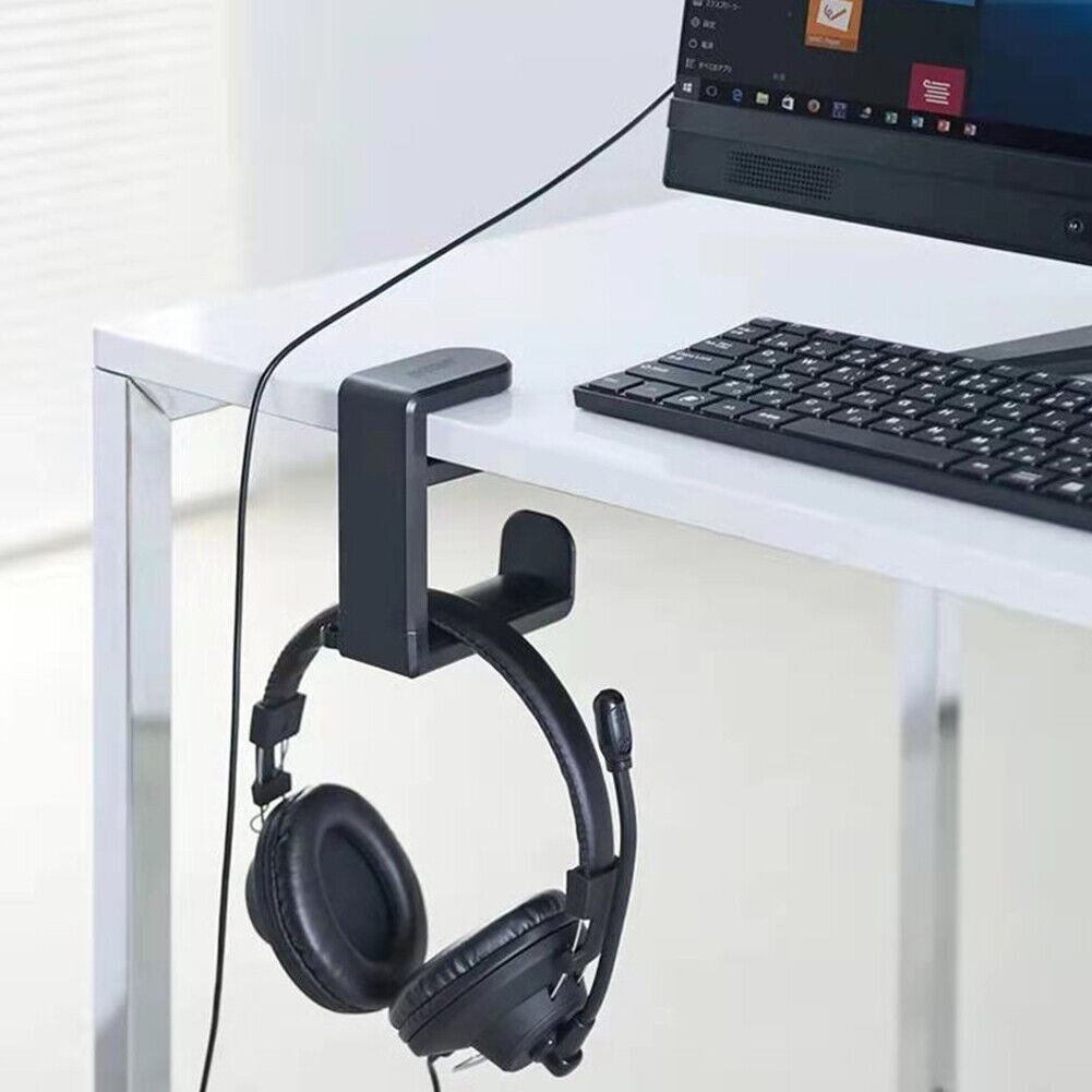 US 2-4 Pcs Gaming Headset Headphone Hook Holder Hanger Mount Adjustable Rotating