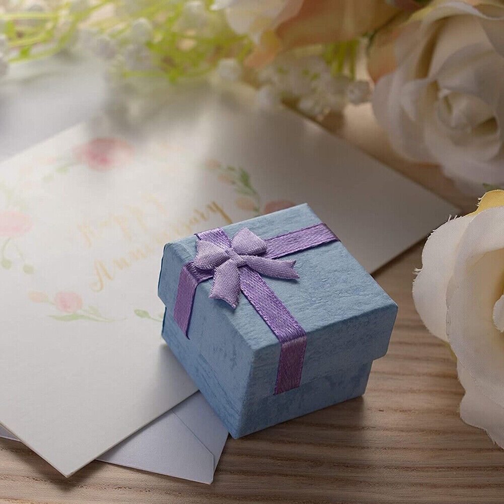 US 48-96 Pack Jewelry Gifts Boxes Rings Necklaces Earrings Cardboard Velvet Pad