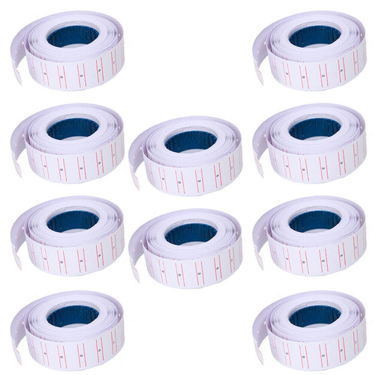 US 5000-10000Pc White Red Line Tags Labels Refill MX-5500 Gun Price Sticker