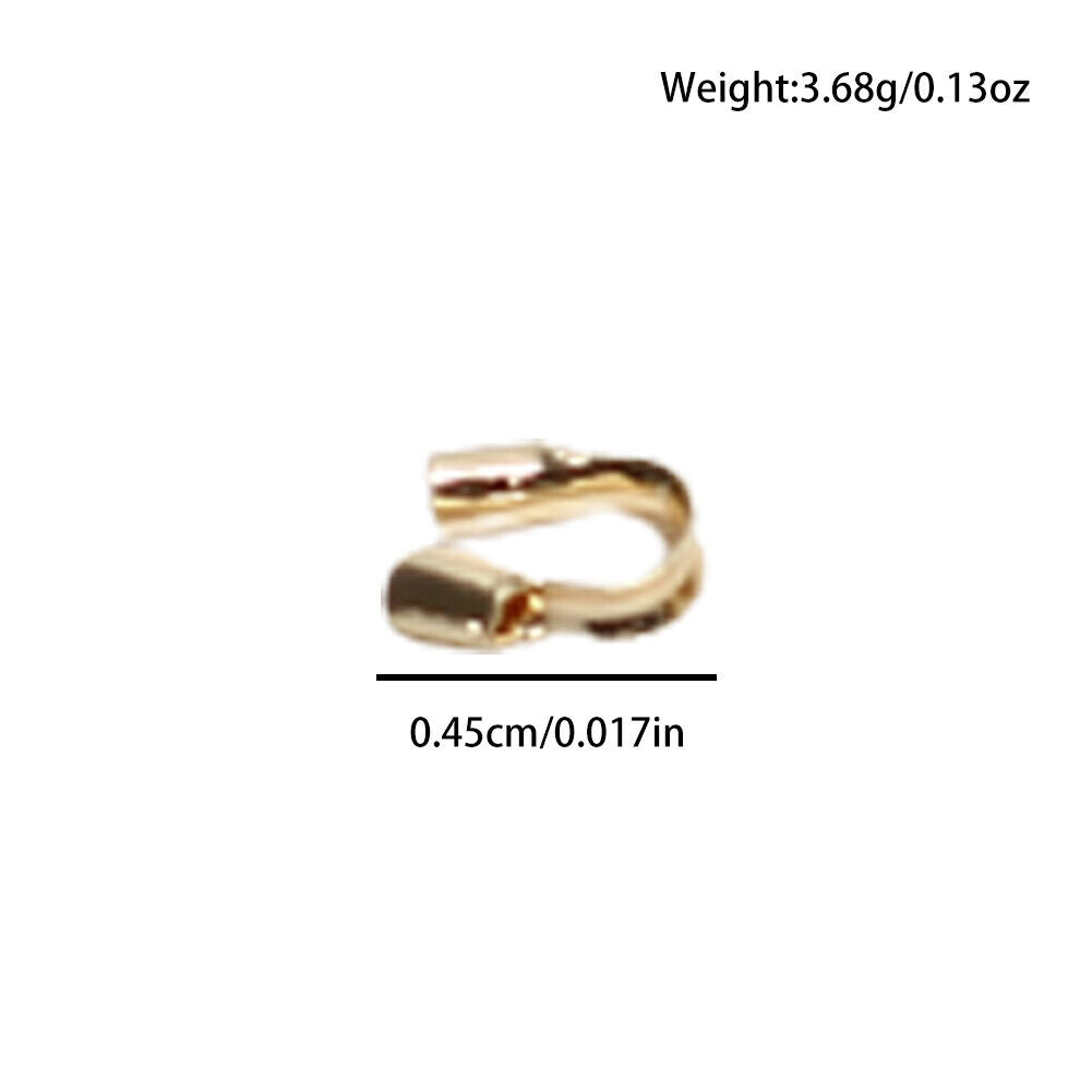US 100 Pcs Adabele Tarnish Resistant Gold Wire Guard Thread Protector Loop