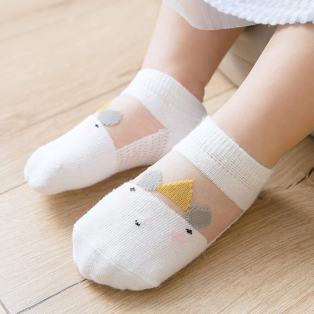 US 10 Pairs Baby Infant Toddler Kid Soft Mesh Sheer Light Anti-Odor Summer Socks