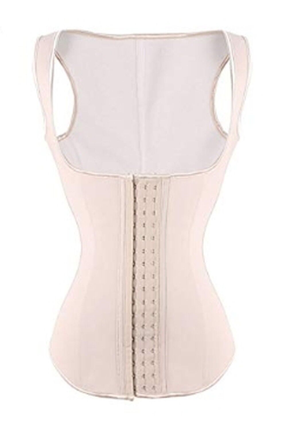 Body Shaper Corset Bodysuit Latex Nude Waist Trainer Vest with Hooks 9 Steel