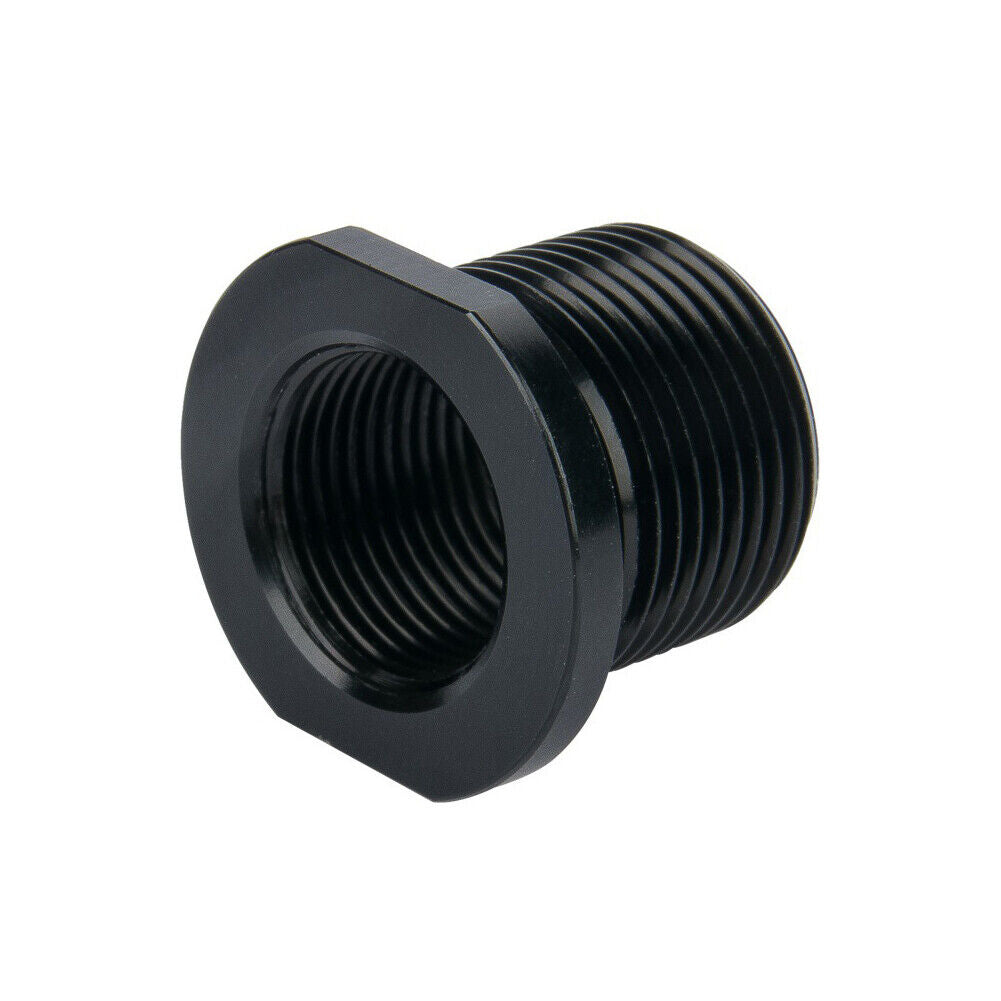US 1-2Pc Black Stainless Steel Muzzle Converter 1/2x28 TPI to 5/8x24 TPI Washer