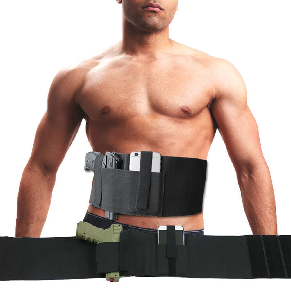 US Tactical Belly Band Holster Men's Waist Pistol Gun Pouch Carry Concealed