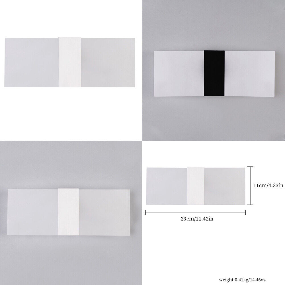 US 1-2 Pack Modern LED Wall Sconce Dimmable Up Down Cube Light Lamp Fixture