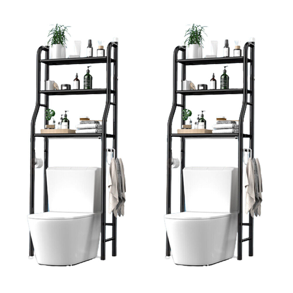 US Over The Toilet Storage Rack 3-Tier Metal Bathroom Shelf Space Saver Rack