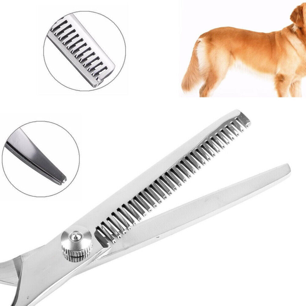 US Pet Dog Grooming Scissors Stainless Straight Curved Thinning Shears Trimmer