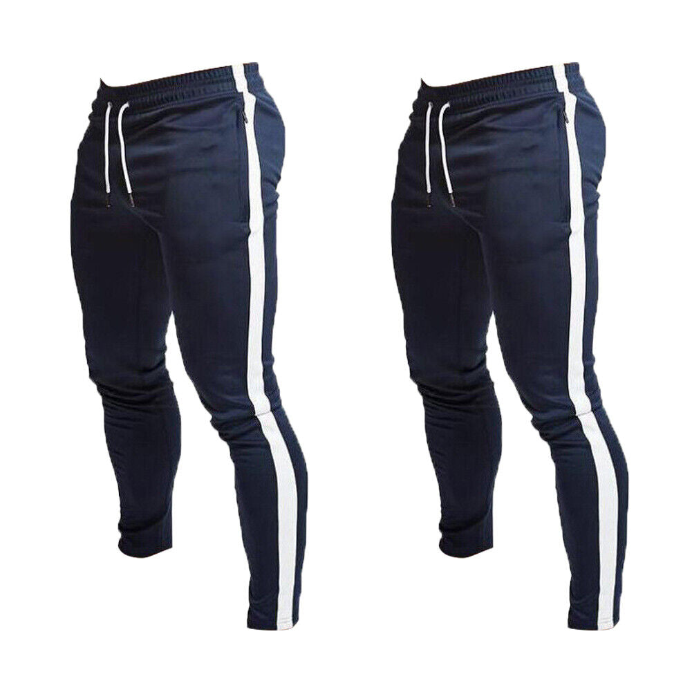 US MEN'S JOGGERS CASUAL SWEATPANTS FLEECE PANTS LIGHT WEIGHT POCKETS  Athletic