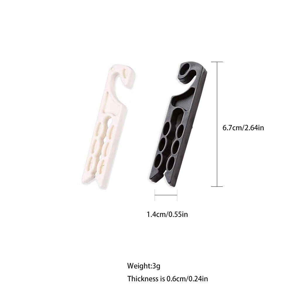 US 20Pc Car Air Vent Holder Mobile Earphone Cable Winder Sunglasses Glasses Hook