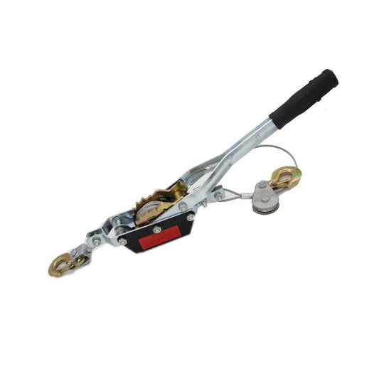 US 2 Ton Gear Hand Cable Puller Car Trailer Tow Hooks 4400 lbs Come along tighte