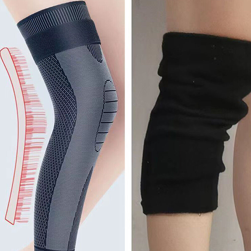 US 1-2 Pcs Full Leg Compression Sleeves Long Knee Braces Support Protector Sport