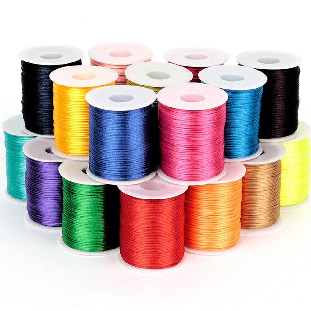 US 1-2 Pc Satin Rattail Cord Nylon Cord Silky Trim Beading String Sewing Project
