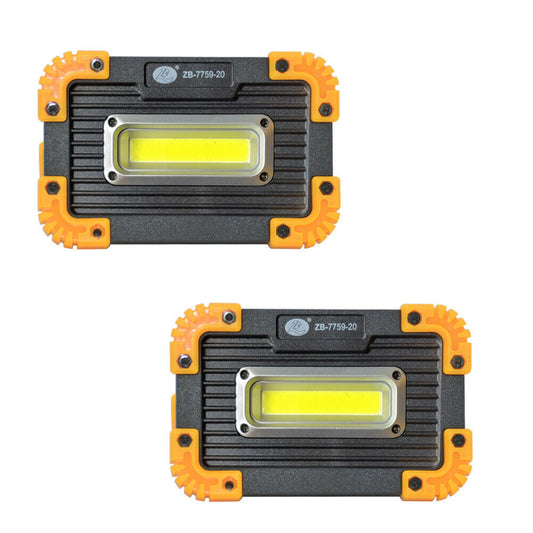 US 2-4 Pack USB Rechargeable COB LED Work Light Lamp Floodlight Camping Security