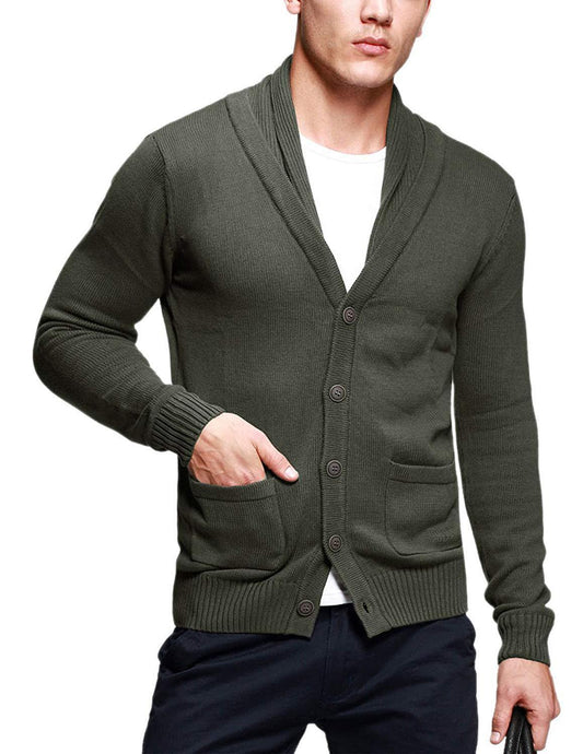 Match Men's K|G Series Shawl Collar Cardigan Sweater