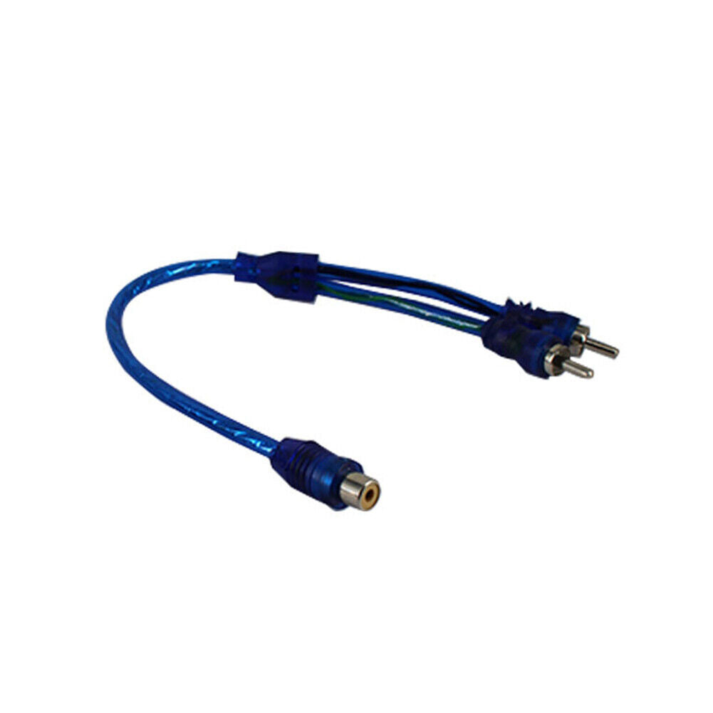 US 2-4 Pack RCA Y Adapter Splitter 1 Female to 2 Male Audio Speaker Stereo Blue