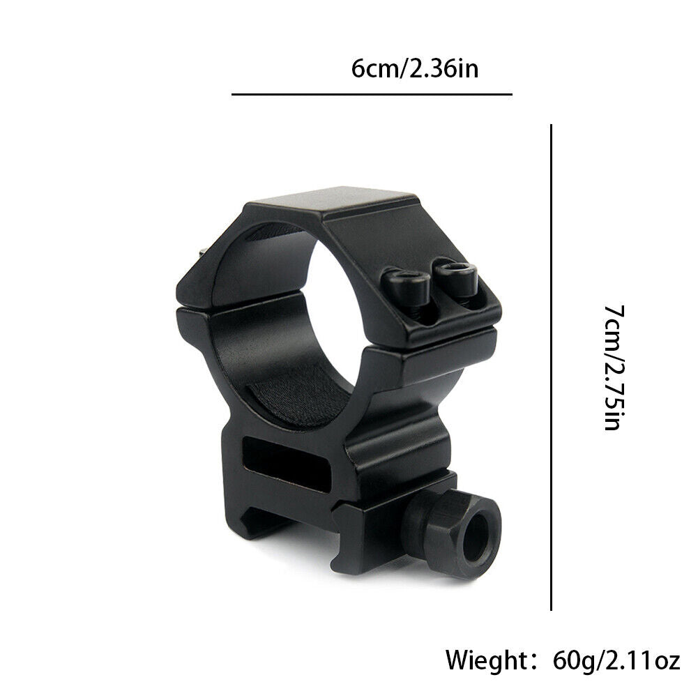 US 1'' inch Middle Profile Scope Rings for Picatinny Weaver Mount Heavy Duty