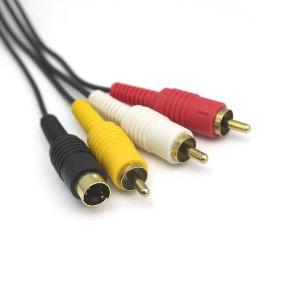 US 2-4 Pack 6FT Audio Video AV Composite Cable Cord for Sega Saturn RCA A/V