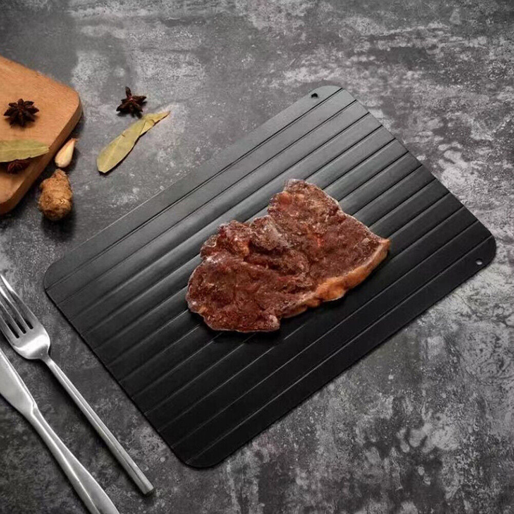 US 1-2 Pc Fast Defrosting Tray Rapid Thawing Board Safe Defrost Meat Frozen Food