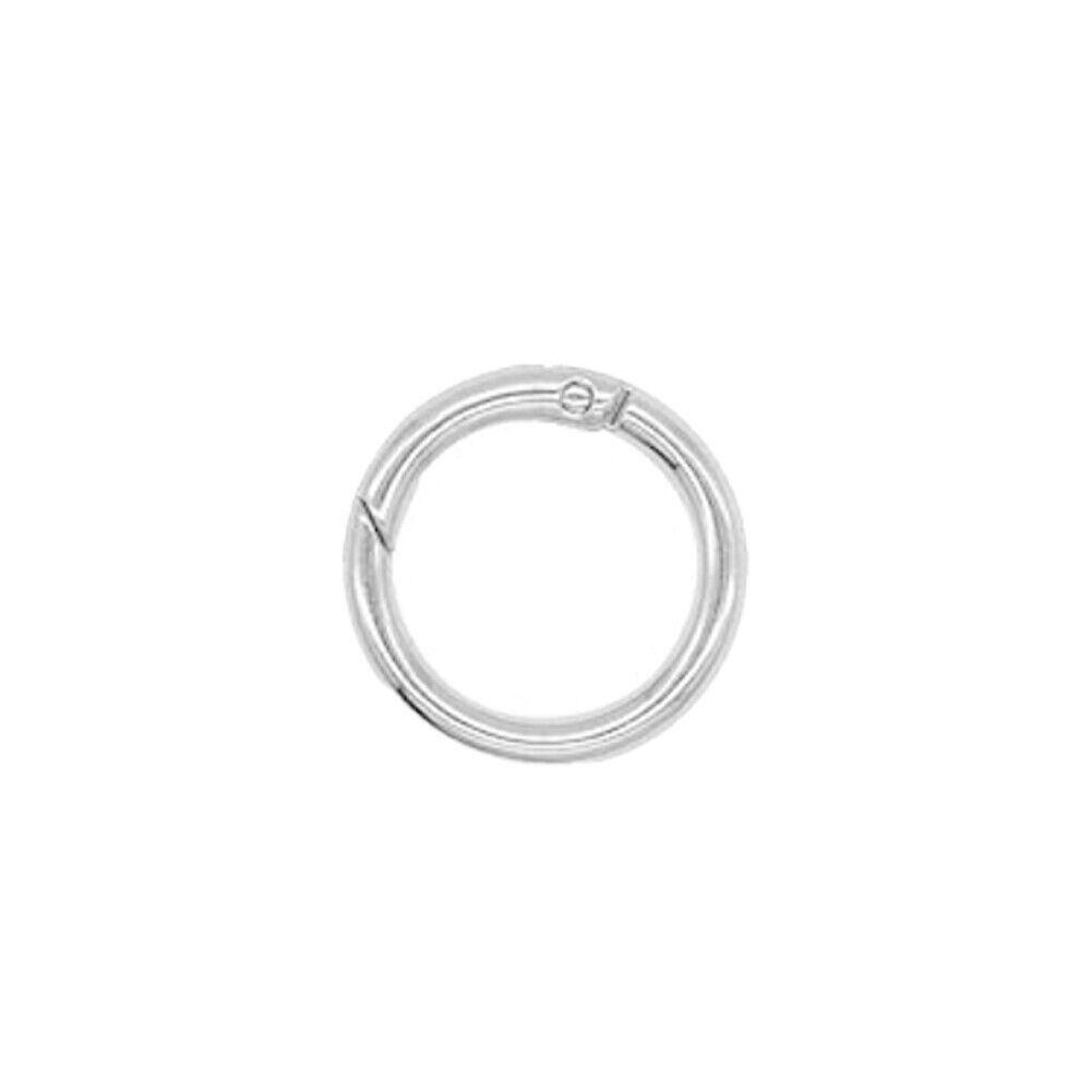 US 12-24Pc Spring O Rings Round Carabiner Snap Clip 28MM Zinc Alloy Round Key