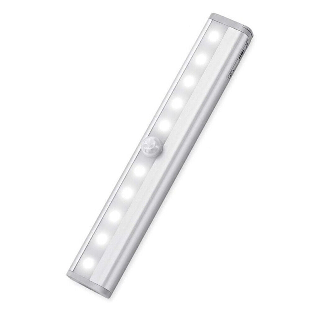 US 10 LED Motion Sensor Closet Lights Cordless Under Cabinet Lightening Bar