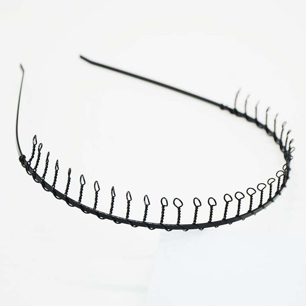 US 10-20 Pack Unisex Hairband Comb Headband Metal Wire with Teeth