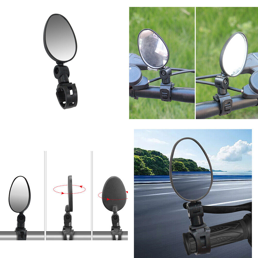 US 2-4 Pack Bike Mirror Cycling Rear View Glass Adjustable 360 Degree Handlebar