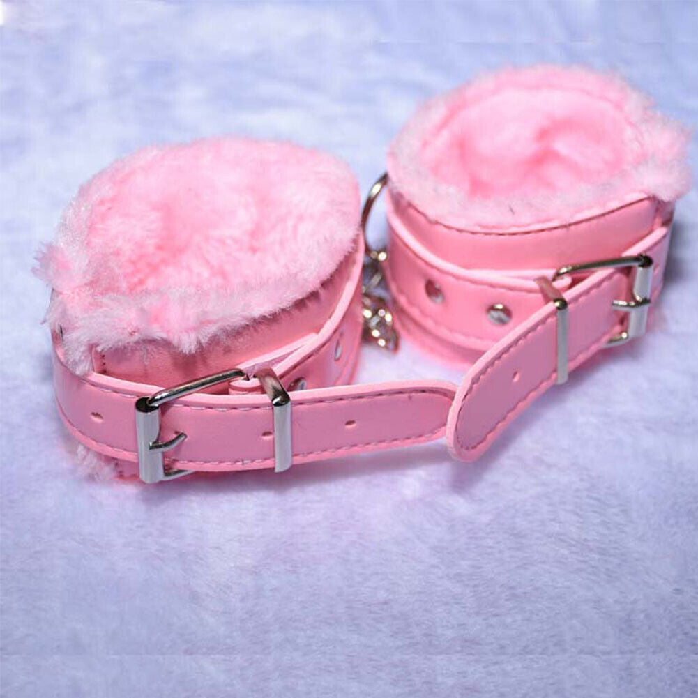 US 1-2 Pairs Couples Toy Bdsm Restraint Handcuffs Adjustable Bondage Wrist cuff