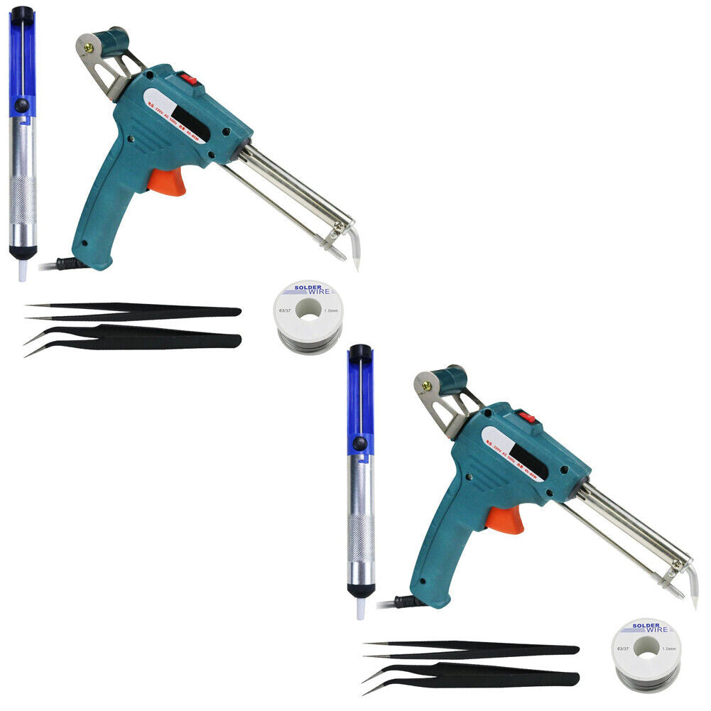 US Soldering Gun Kit 60W Auto Solder Feed Hand-Held Soldering Iron Welding Gun