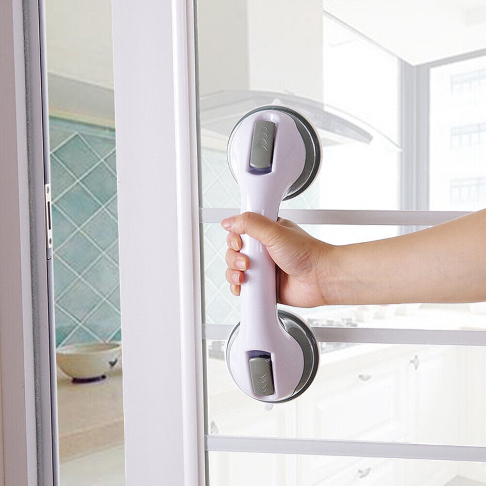 US 1-2 Pcs Bath Safety Handle Suction Cup Handrail Grab Grip Tub Shower Bar Rail