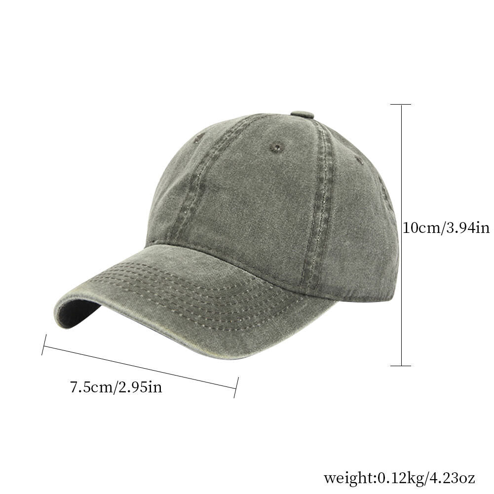 US 1-2 Pcs Classic Baseball Cap Low Profile Hats Adjustable Washed Effect Unisex